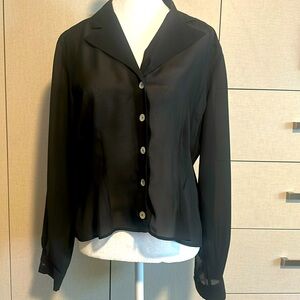 Anne Fontaine black diaphonous blouse